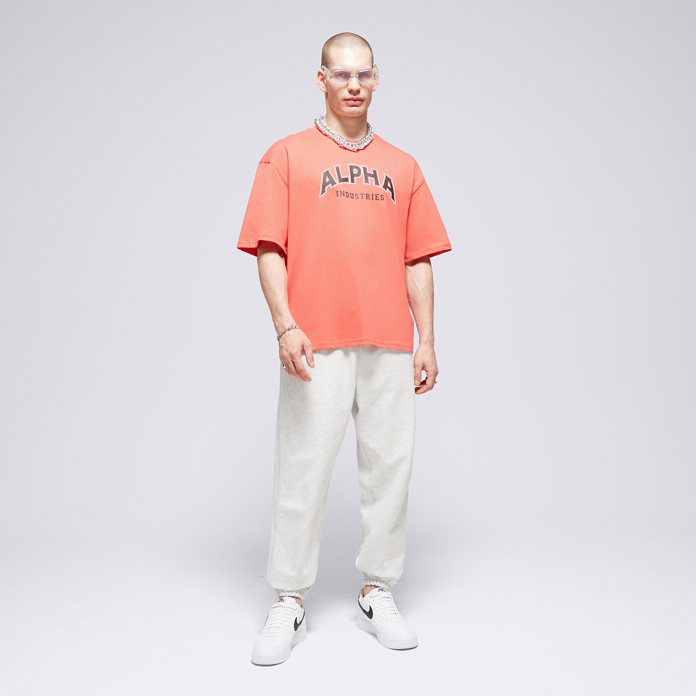 Мъжка тениска ALPHA INDUSTRIES ТЕНИСКА COLLEGE T 146501711 цвят червен