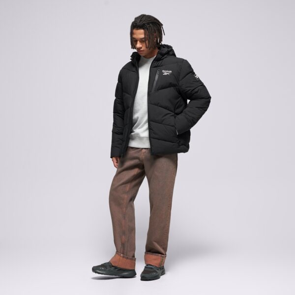 Мъжко зимно яке REEBOK ЯКЕ ЗИМНО STRETCH PUFFER JACKET omrb1567_black цвят черен