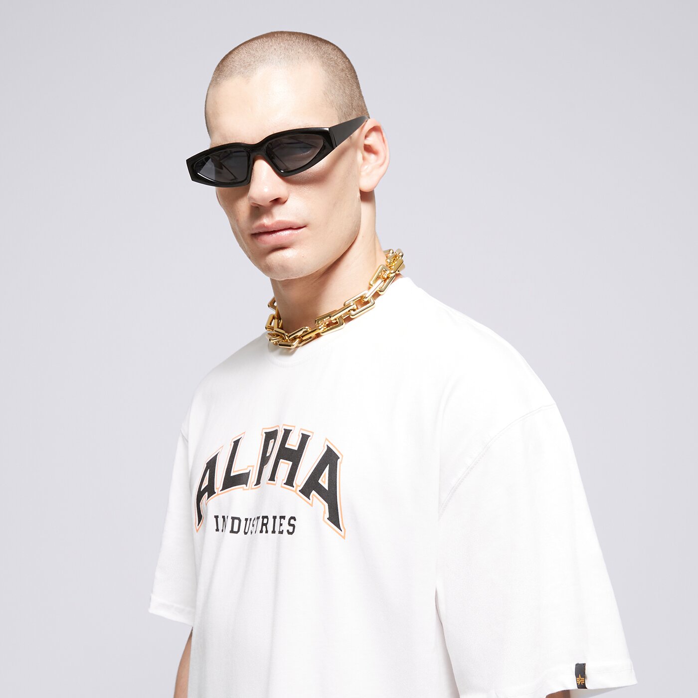 Мъжка тениска ALPHA INDUSTRIES ТЕНИСКА COLLEGE T 14650109 цвят бял