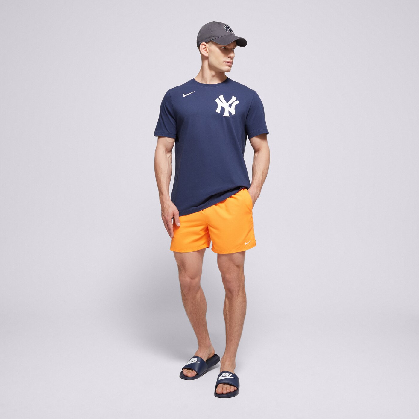 Мъжки къси панталони NIKE SWIM ШОРТИ NIKE ESSENTIAL 5" SHORTS nessa560-811 цвят оранжев