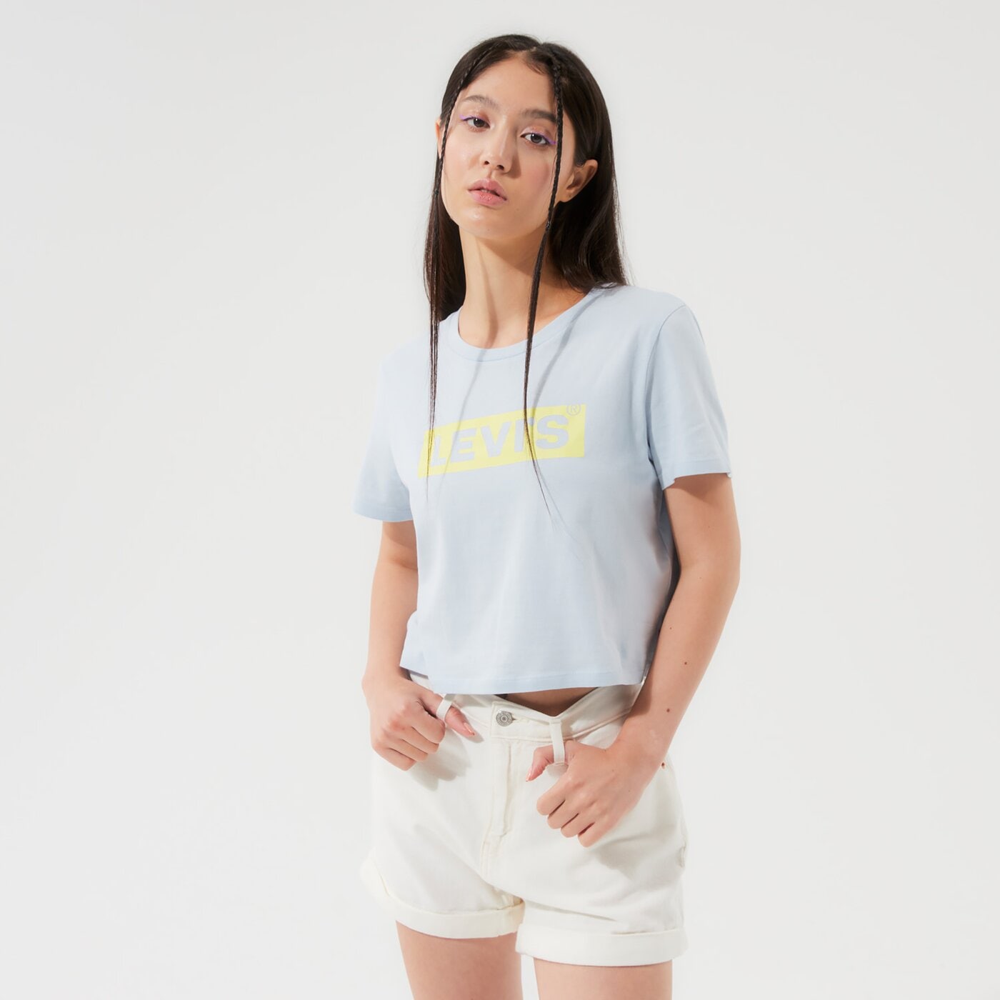 Дамска тениска LEVI'S ТЕНИСКА CROPPED JORDIE TEE a0785-0011 цвят син