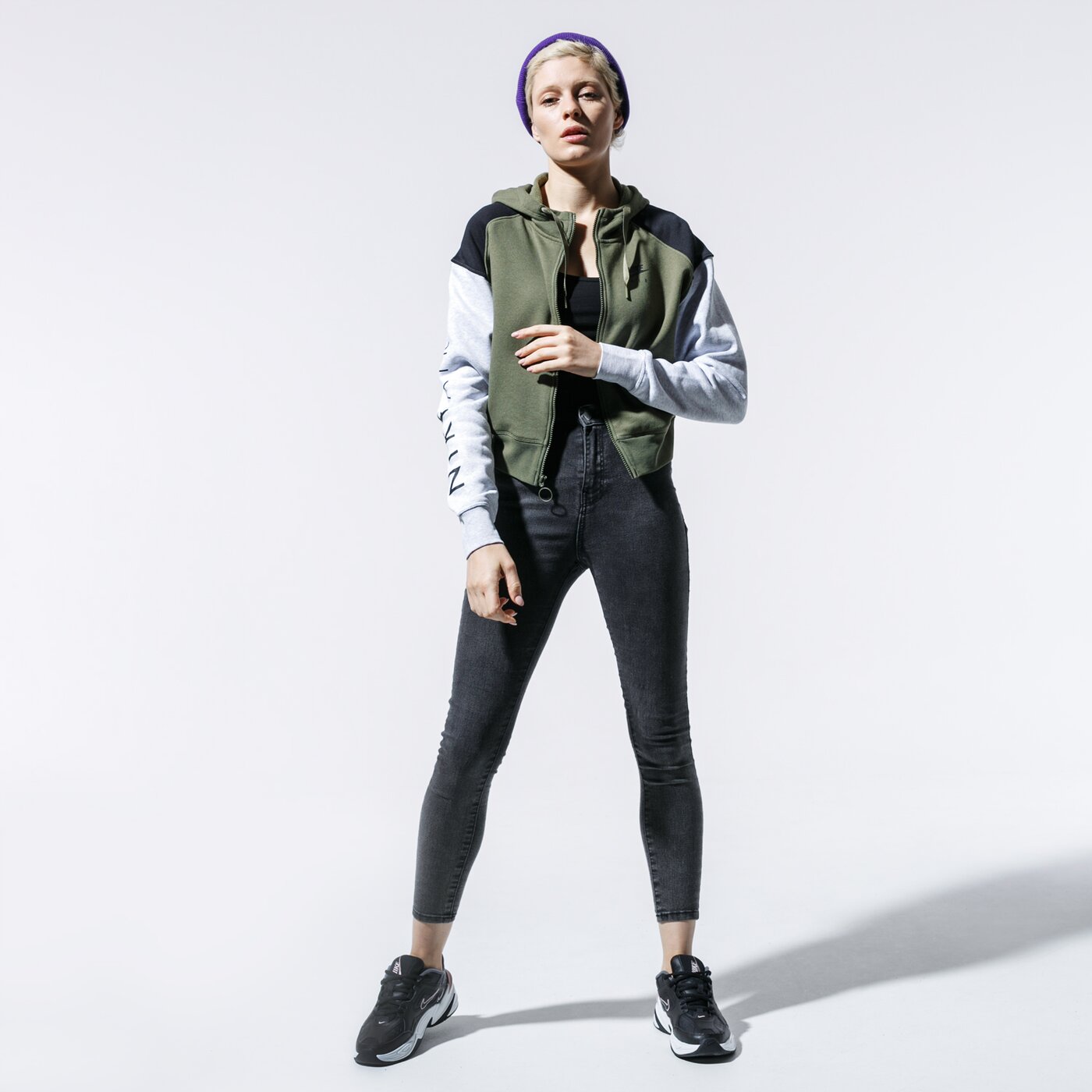 Дамски суичър NIKE СУИТЧЪР W NSW AIR HOODIE FZ BB  bv4771-222 цвят каки