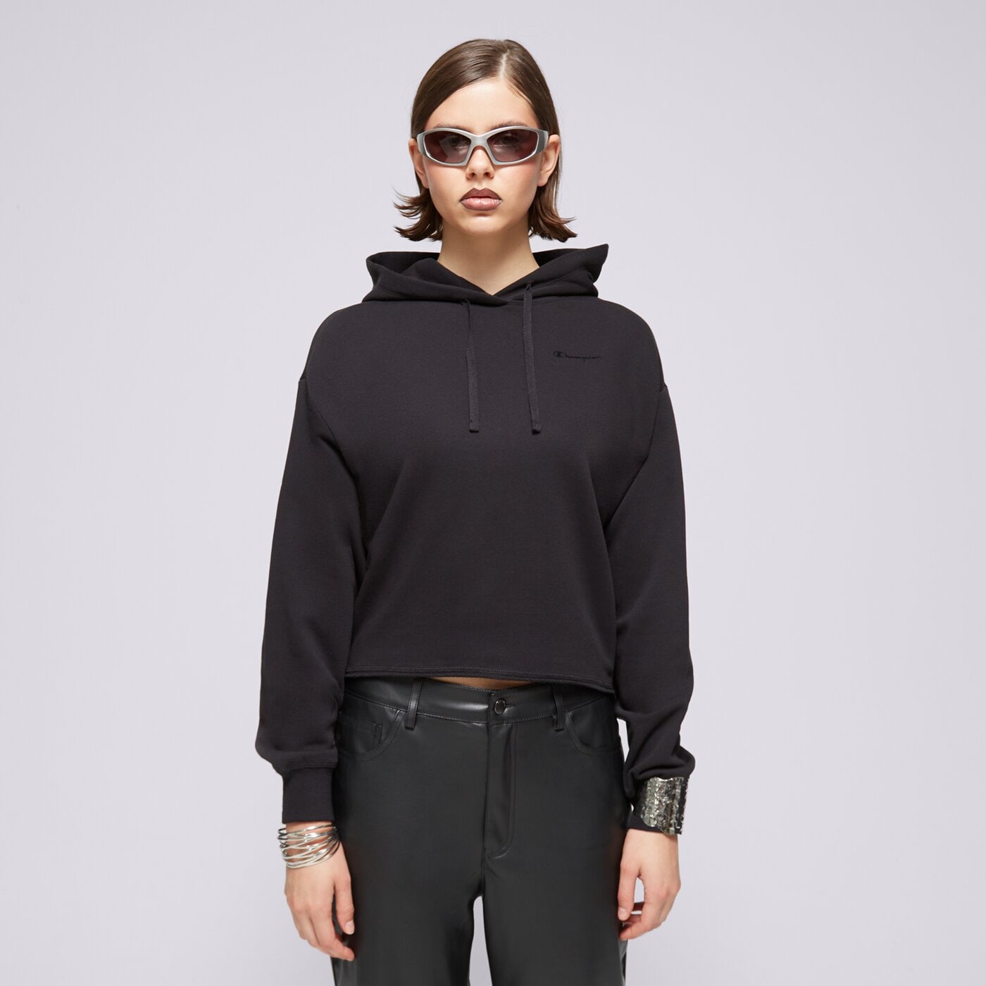 Дамски суичър CHAMPION СУИТЧЪР С КАЧУЛКА   HOODED MINIMALIST RESORT 117240kk001 цвят черен