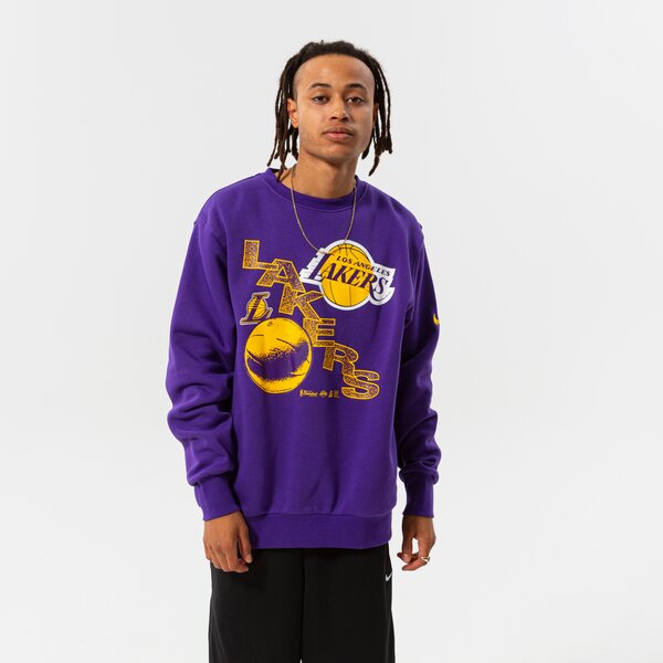 Мъжки суичър NIKE СУИТЧЪР LAL M NK CREW FLC CTS TEAM NBA dh9438-504 цвят виолетов