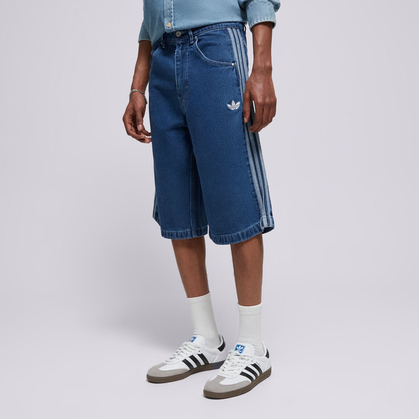 Мъжки къси панталони ADIDAS ШОРТИ DENIM FB SHO jc6235 цвят син