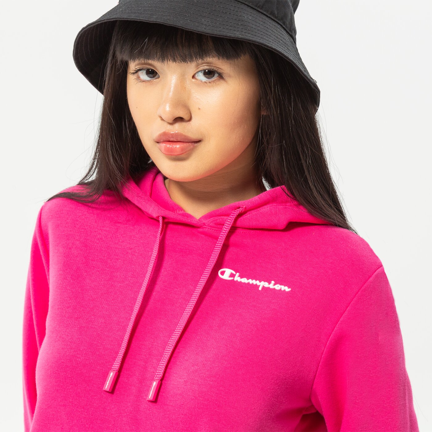 Дамски суичър CHAMPION СУИТЧЪР С КАЧУЛКА HOODED SWEATSHIRT 114859ps025 цвят розов