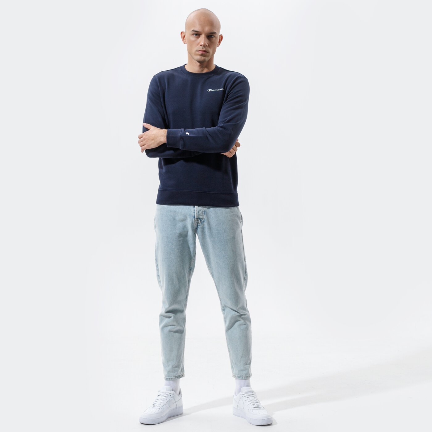 Мъжки суичър CHAMPION СУИТЧЪР CREWNECK SWEATSHIRT 214151bs501 цвят тъмносин