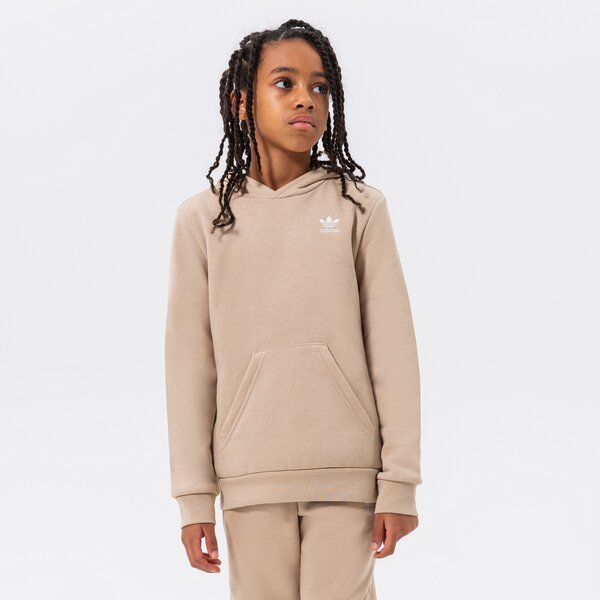 Детски суичър ADIDAS СУИТЧЪР С КАЧУЛКА HOODIE GIRL hk2845 цвят бежов