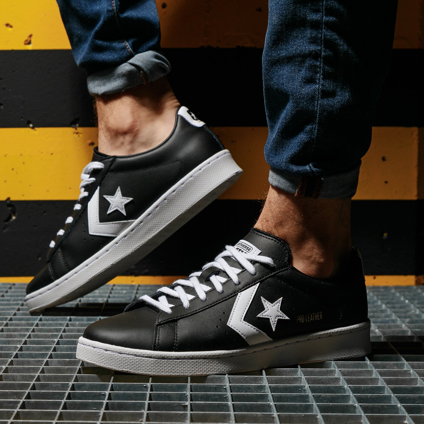 Мъжки маратонки CONVERSE PRO LEATHER GOLD STANDARD 167238c цвят черен