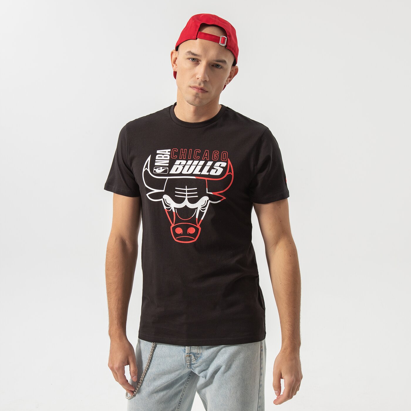 Мъжка тениска NEW ERA ТЕНИСКА TEE BULLS BLK 13051082 цвят черен