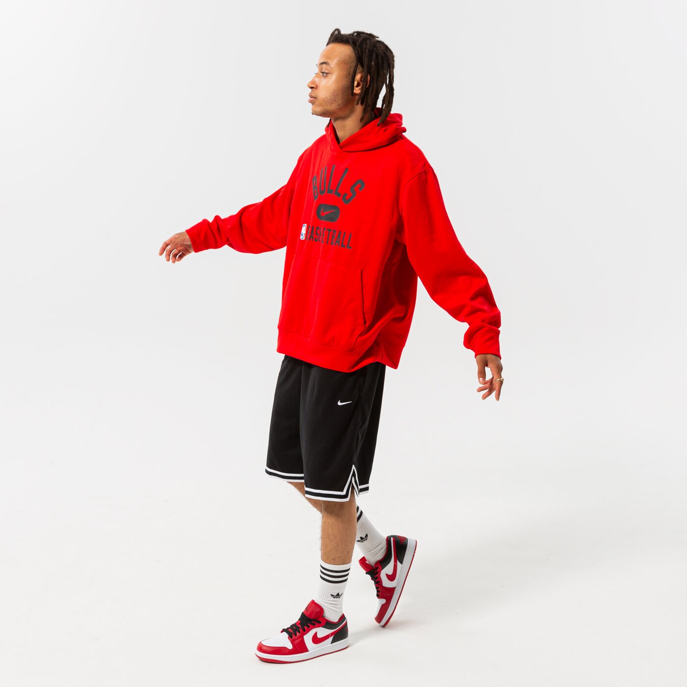 Мъжки суичър NIKE СУИТЧЪР С КАЧУЛКА CHI M NK DF SPOTLIGHT PO HD NBA db0888-657 цвят червен