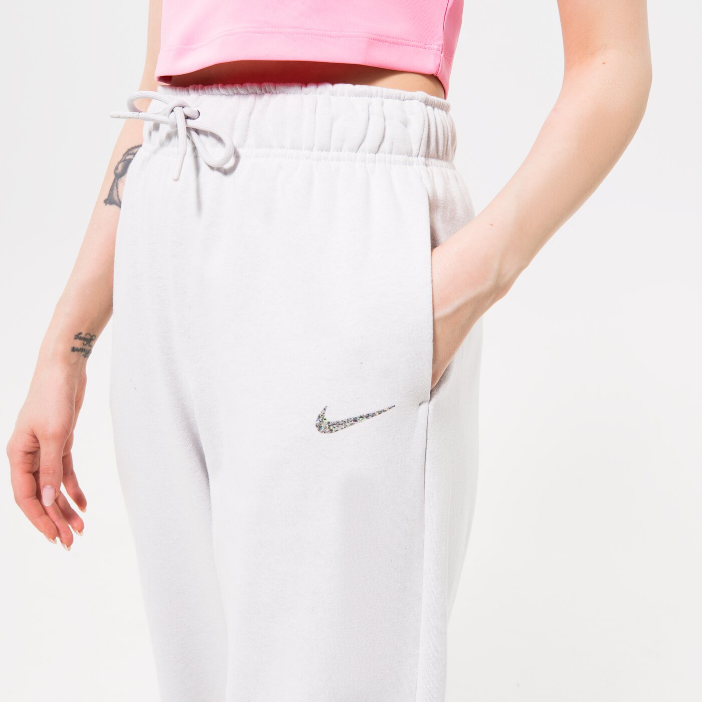 Дамски панталони NIKE ПАНТАЛОНИ W NSW ESS FLC MR PNT CLCTN RE dj6941-094 цвят сив