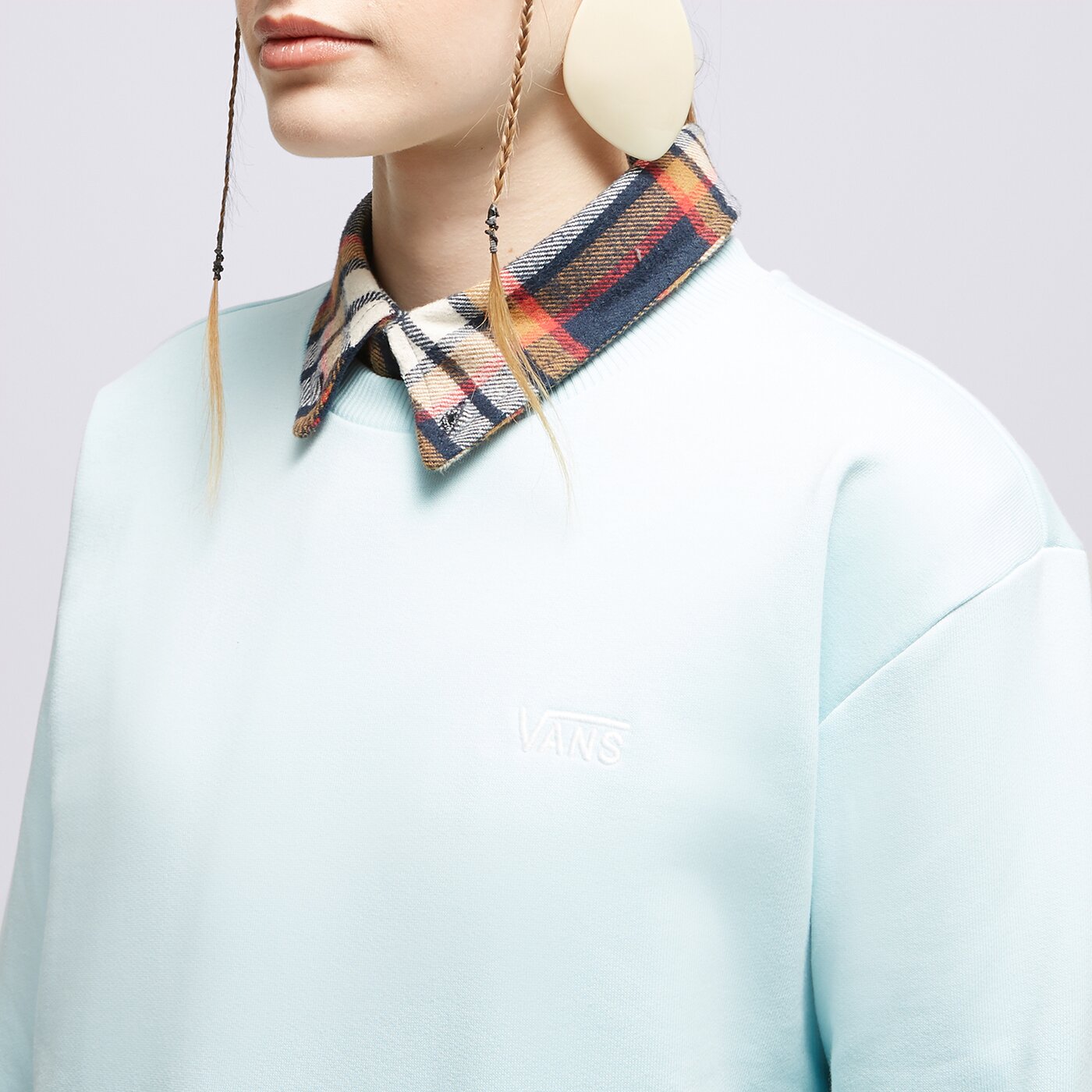 Дамски суичър VANS СУИТЧЪР FLYING V BFF CREW vn00046xg5o цвят син