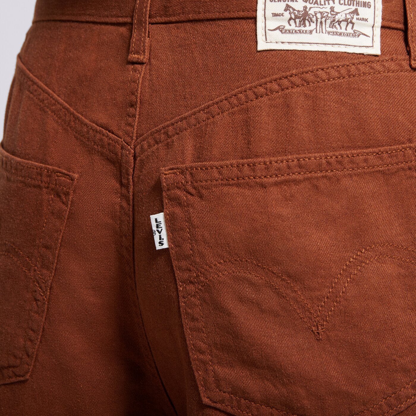 Дамски къси панталони LEVI'S ШОРТИ HIGH BAGGY SHORT a9311-0009 цвят кафяв