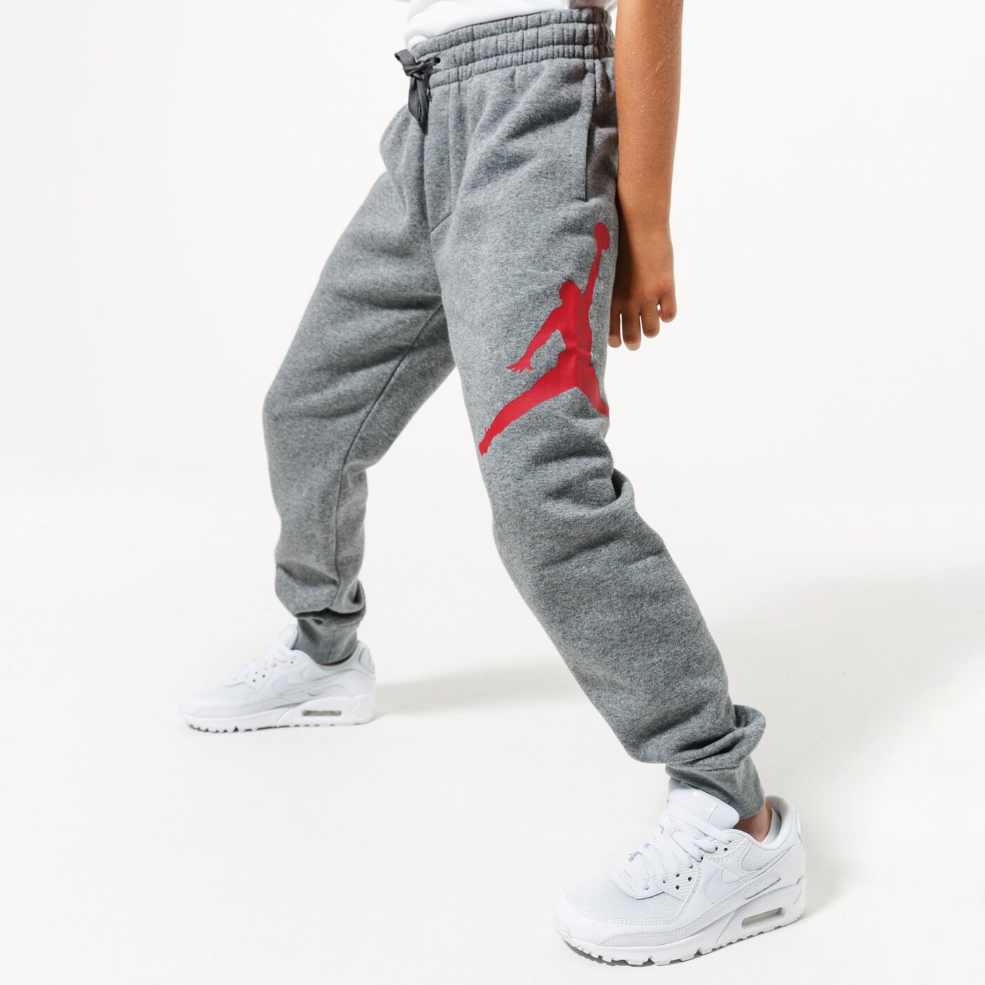 Детски панталони JORDAN ПАНТАЛОНИ JDB JUMPMAN LOGO FLEECE PANT BOY 956327-geh цвят сив
