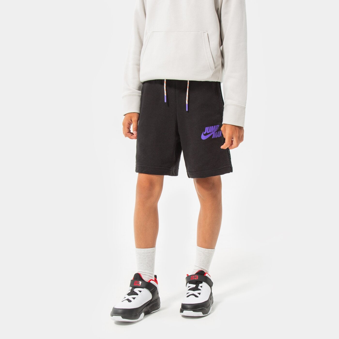  JORDAN ШОРТИ JUMPMAN X NIKE FT SHORT BOY 95b452-023 цвят черен