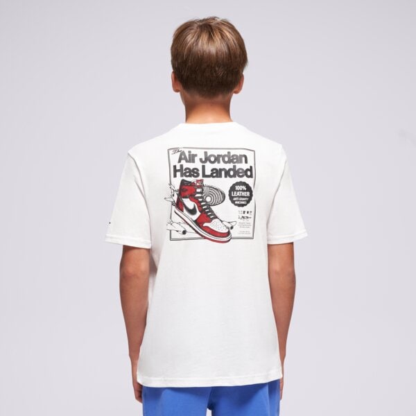 Детска тениска JORDAN ТЕНИСКА JDB AIR JORDAN HAS LANDED SS T BOY 95f279-001 цвят бял