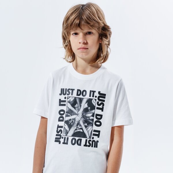 Детска тениска NIKE ТЕНИСКА B NSW TEE VERBIAGE 3 cz1818-100 цвят бял