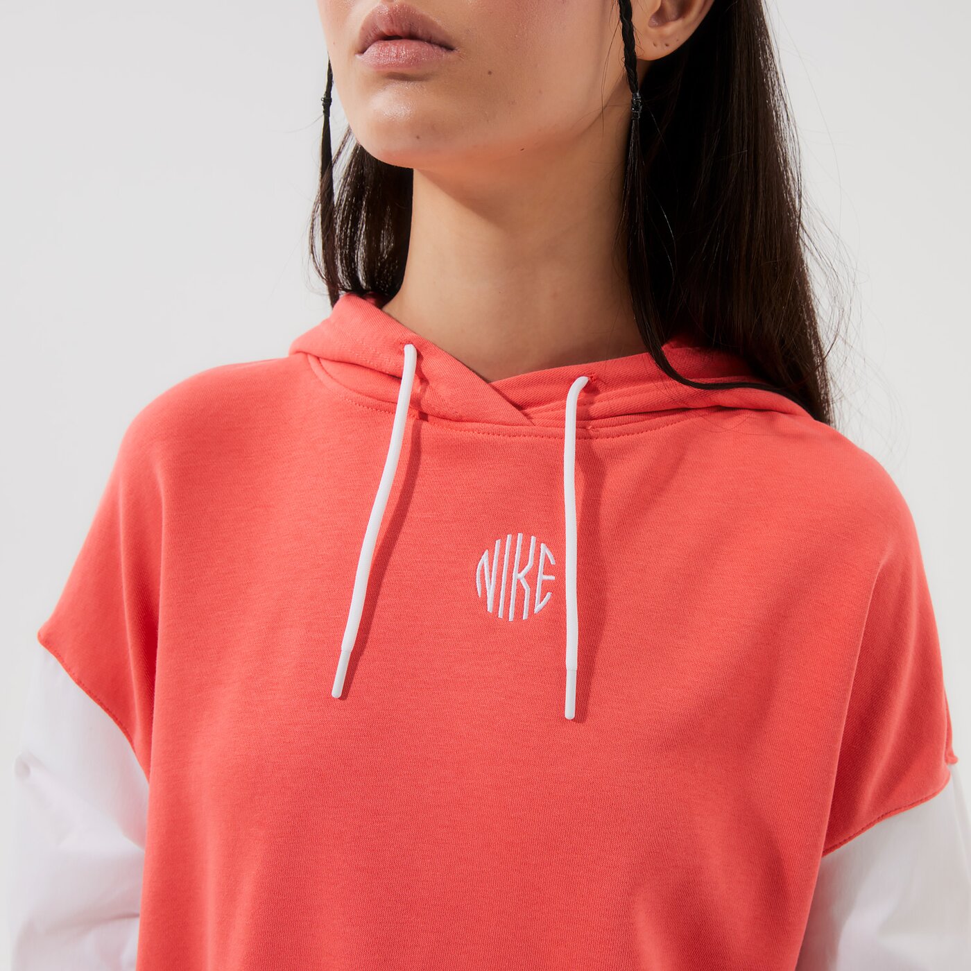 Дамски суичър NIKE СУИТЧЪР С КАЧУЛКА W NSW ICN CLSH FLC GX HOODIE dd5052-814 цвят коралов