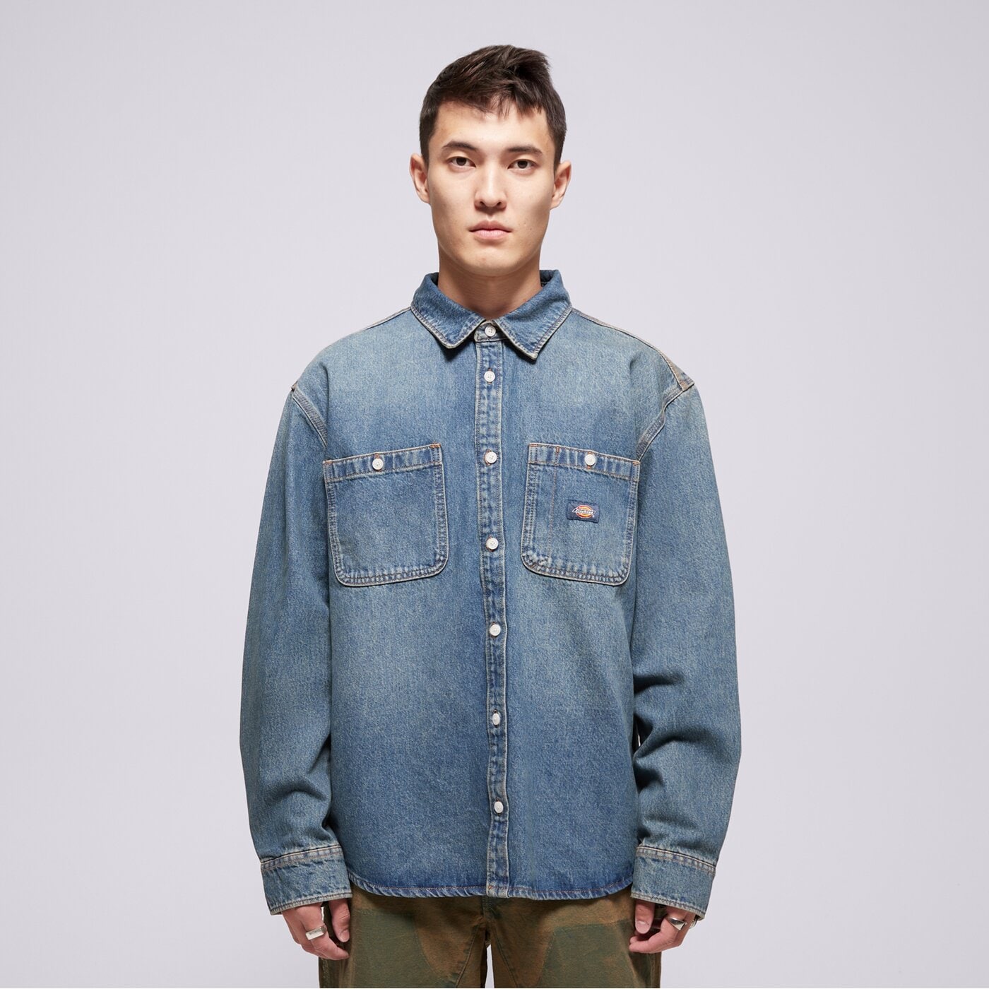DICKIES РИЗА MECHANIC DENIM SHIRT LS dk0a87pxl231 цвят син