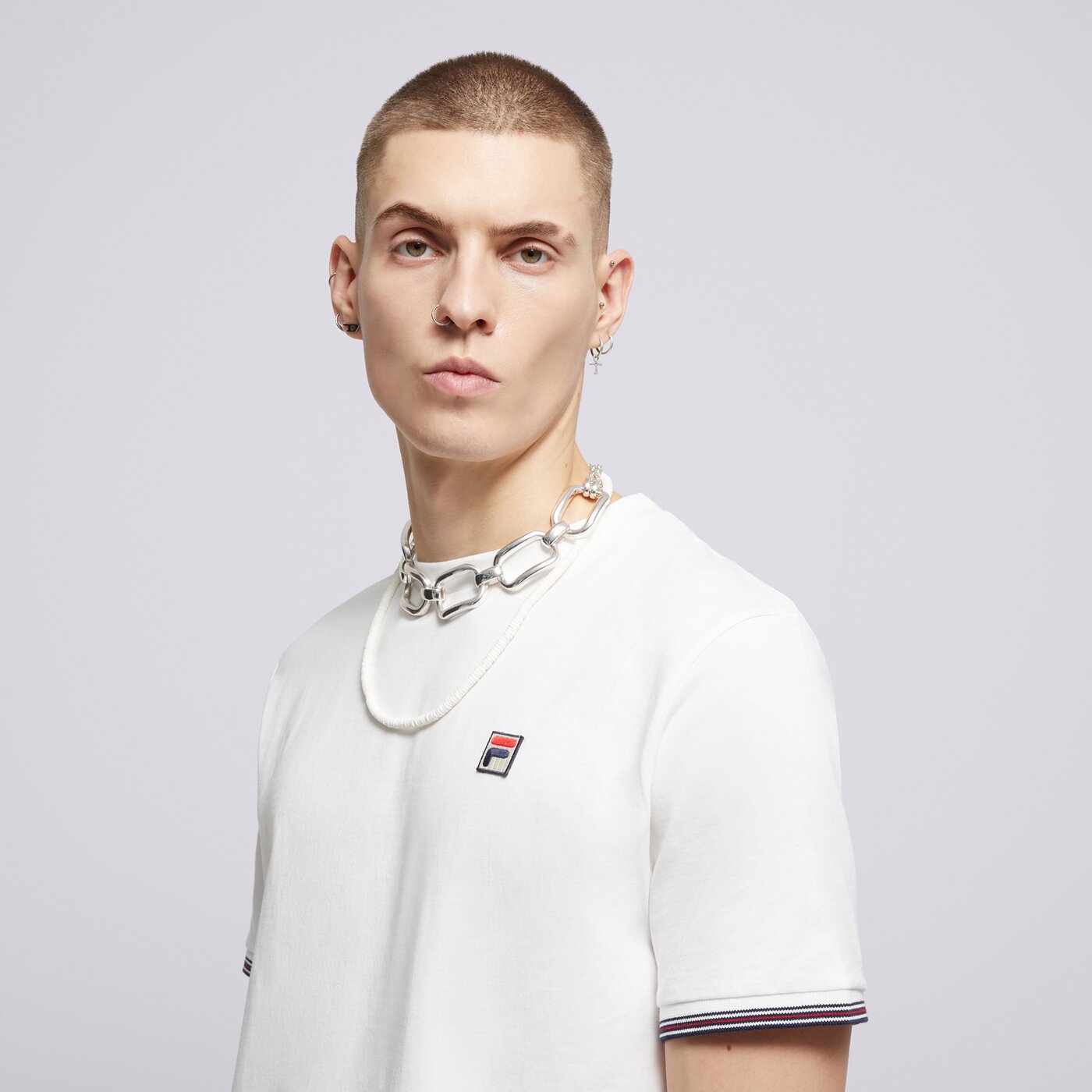 Мъжка тениска FILA ТЕНИСКА CALEB fw24mh036100 цвят бял