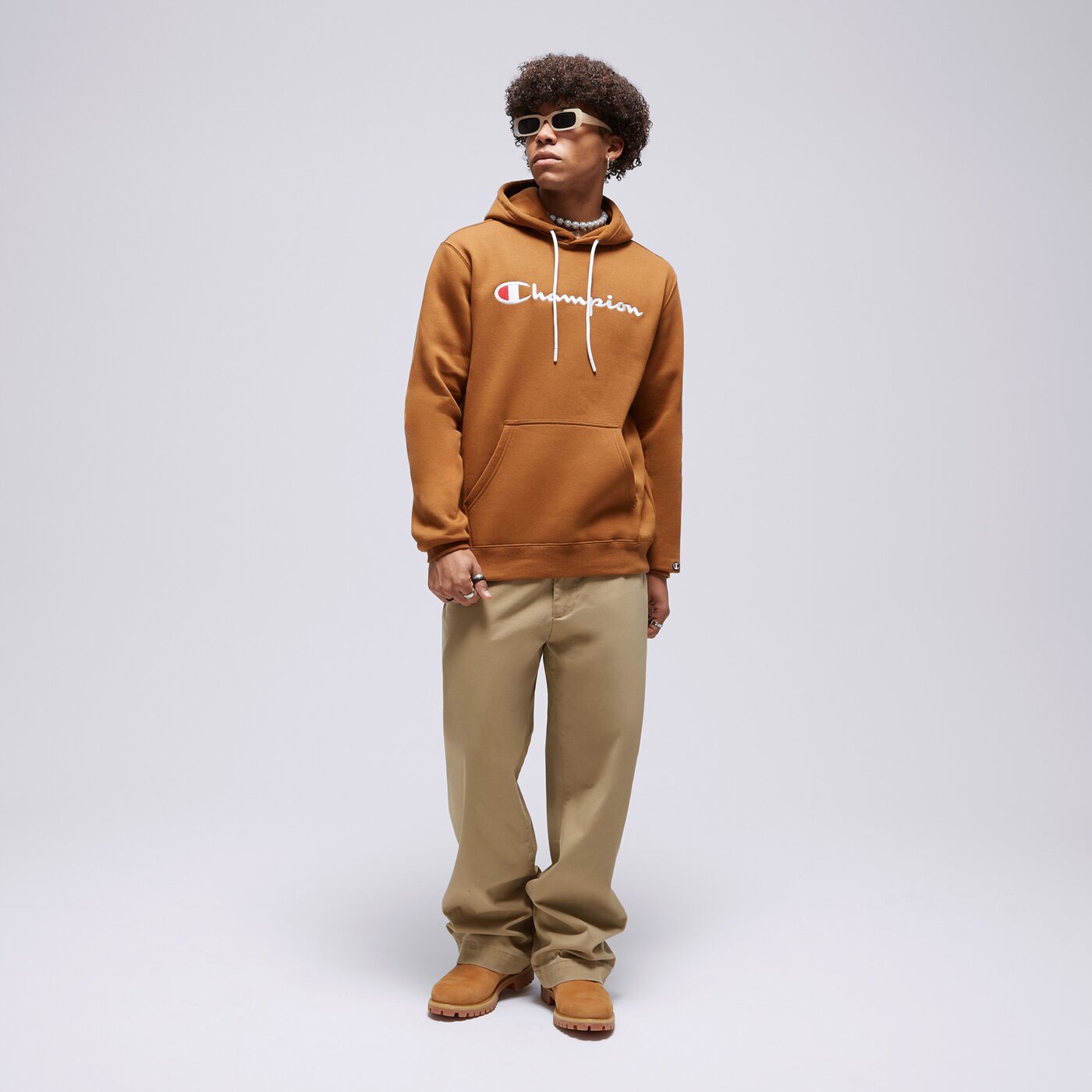 Мъжки суичър CHAMPION СУИТЧЪР С КАЧУЛКА HOODED SWEATSHIRT 219203ms531 цвят горчица