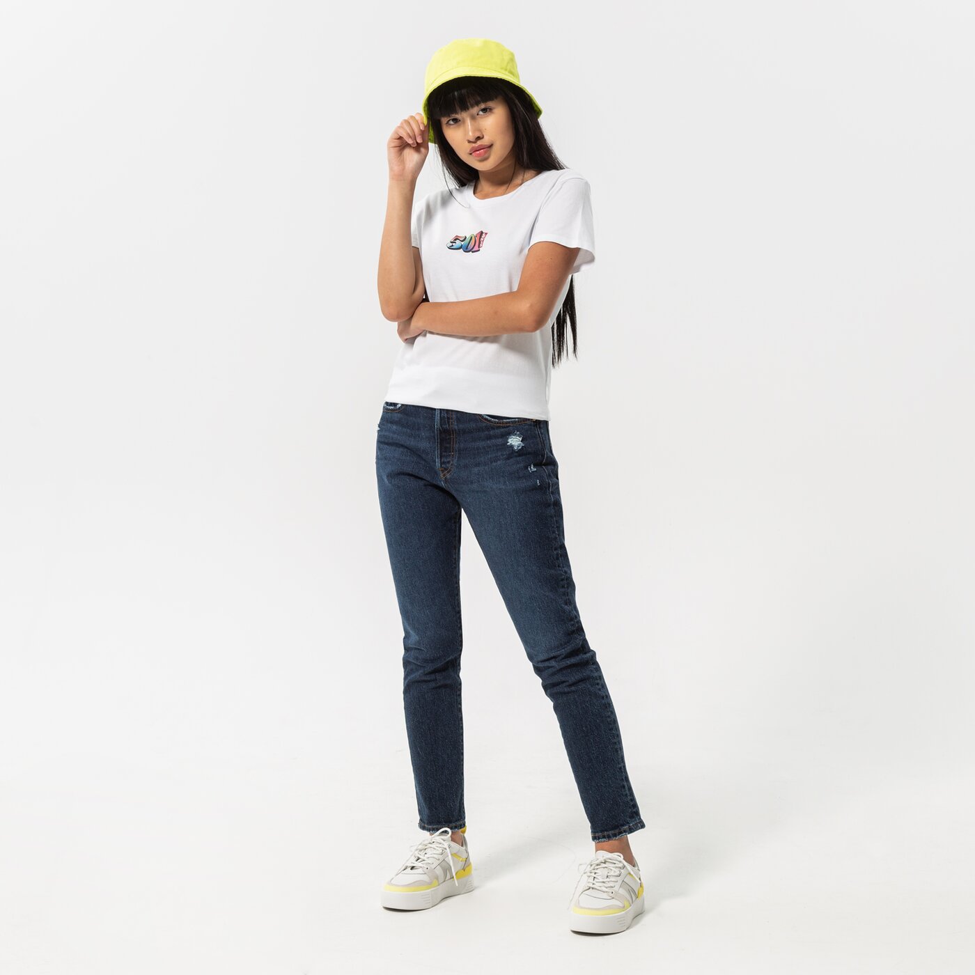 Дамска тениска LEVI'S ТЕНИСКА THE PERFECT TEE 17369-1922 цвят бял