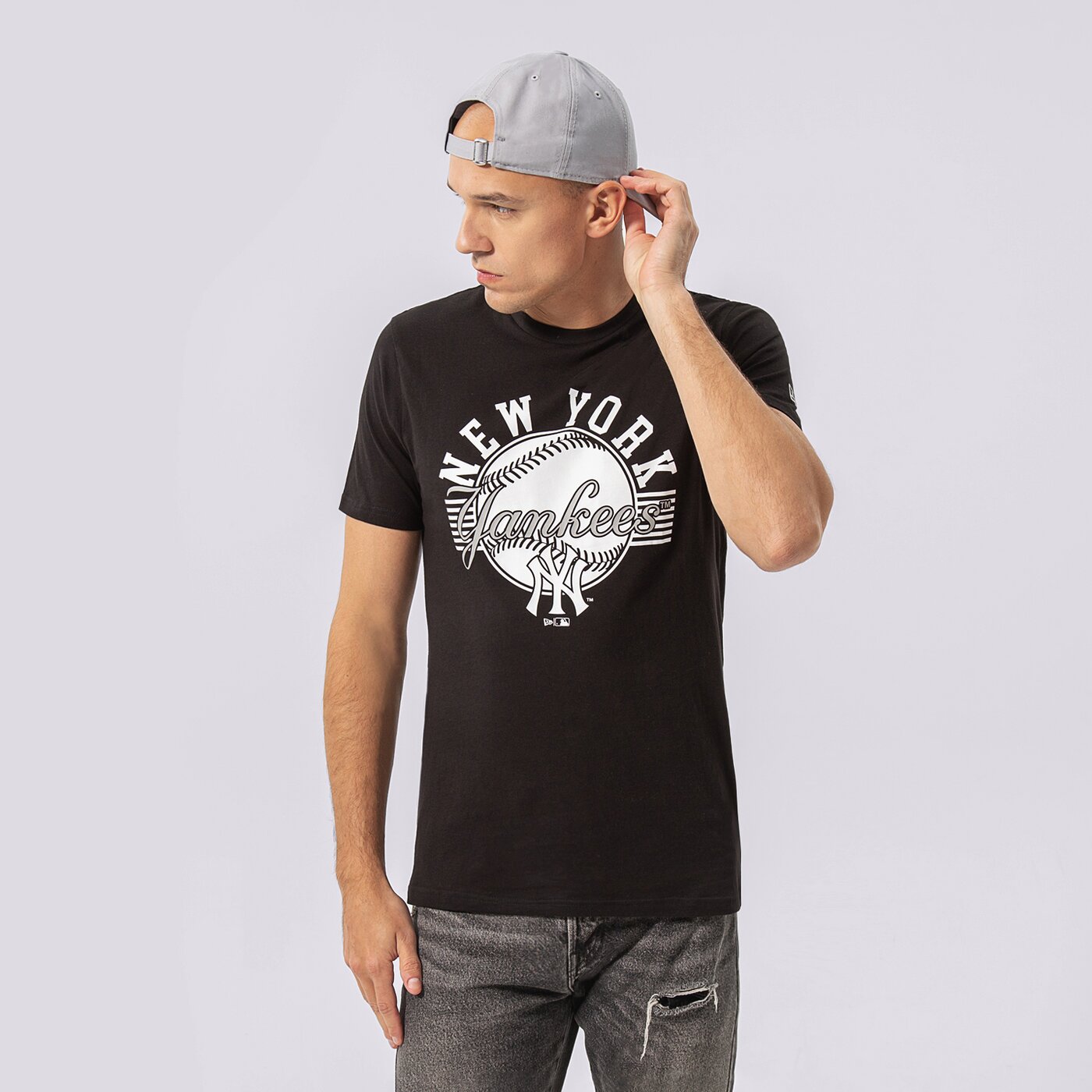Мъжка тениска NEW ERA ТЕНИСКА TEE NYY BLK 13051087 цвят черен