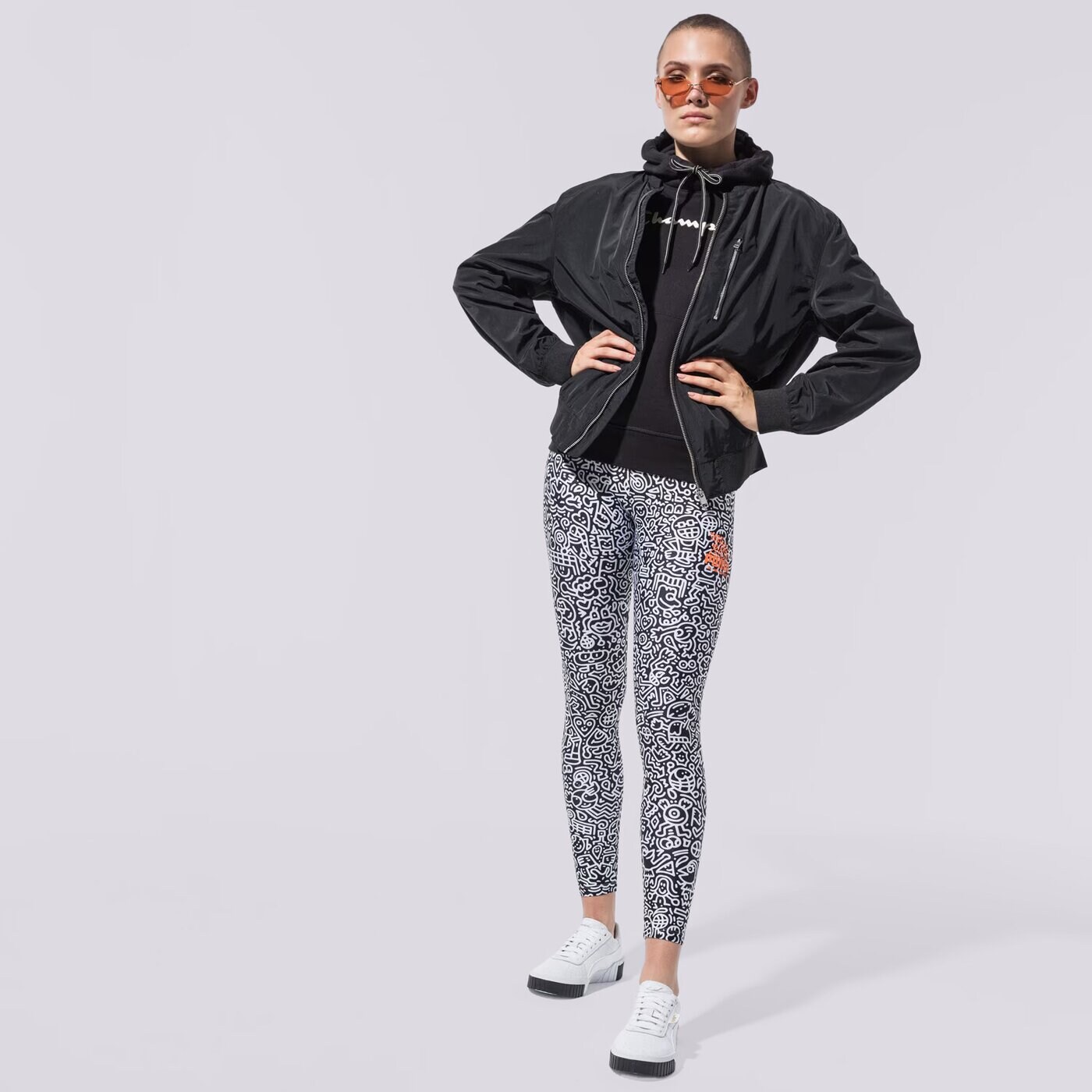 Дамски суичър CHAMPION СУИТЧЪР С КАЧУЛКА HOODED SWEATSHIRT 113207kk001 цвят черен