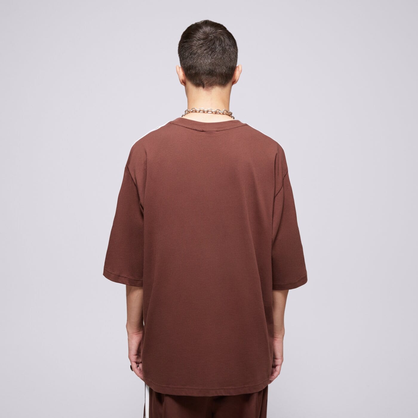 Мъжка тениска ADIDAS ТЕНИСКА OVERSIZE TEE ka0476 цвят кафяв