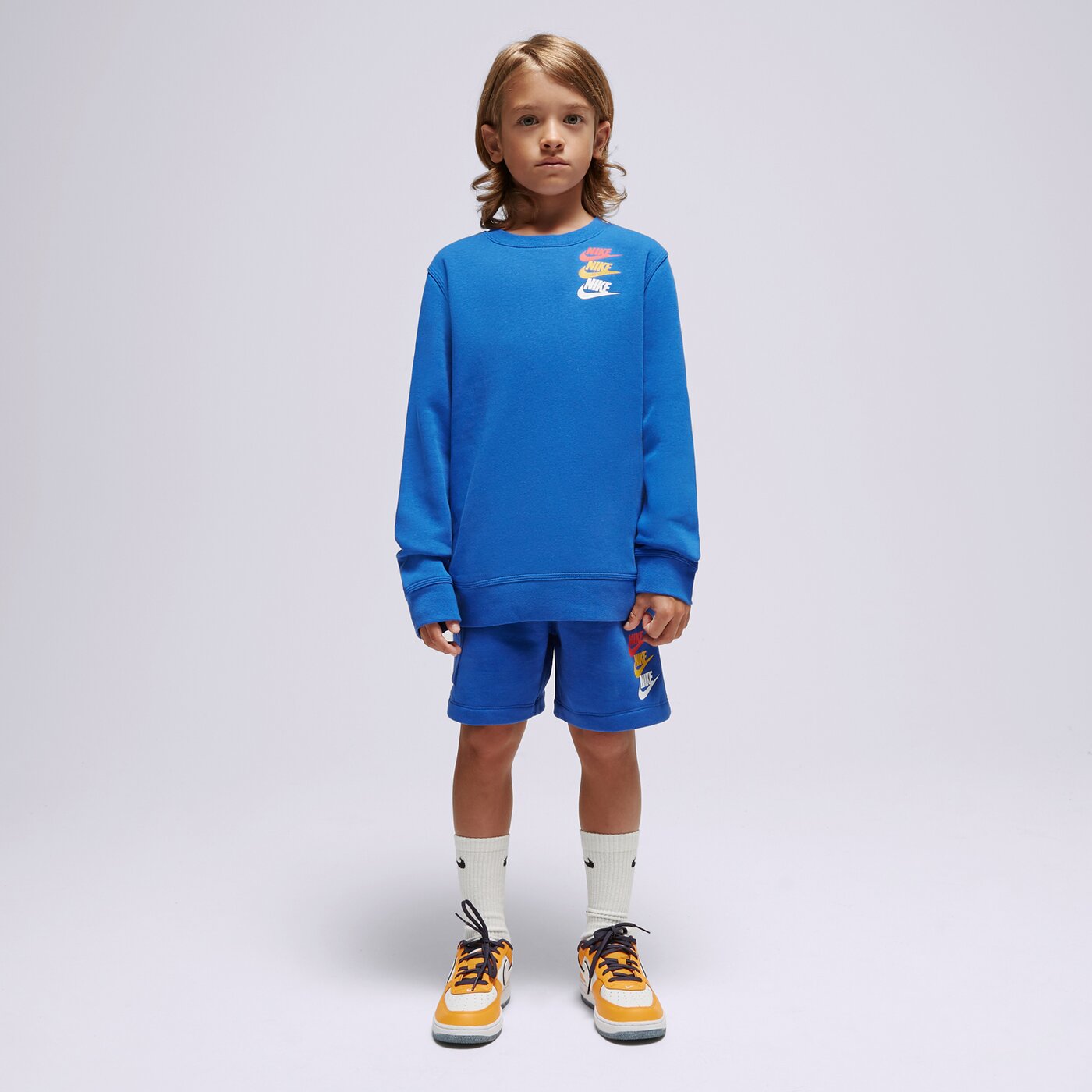 Детски суичър NIKE СУИТЧЪР С КАЧУЛКА B NSW SI FLC CREW BB fd1199-480 цвят син