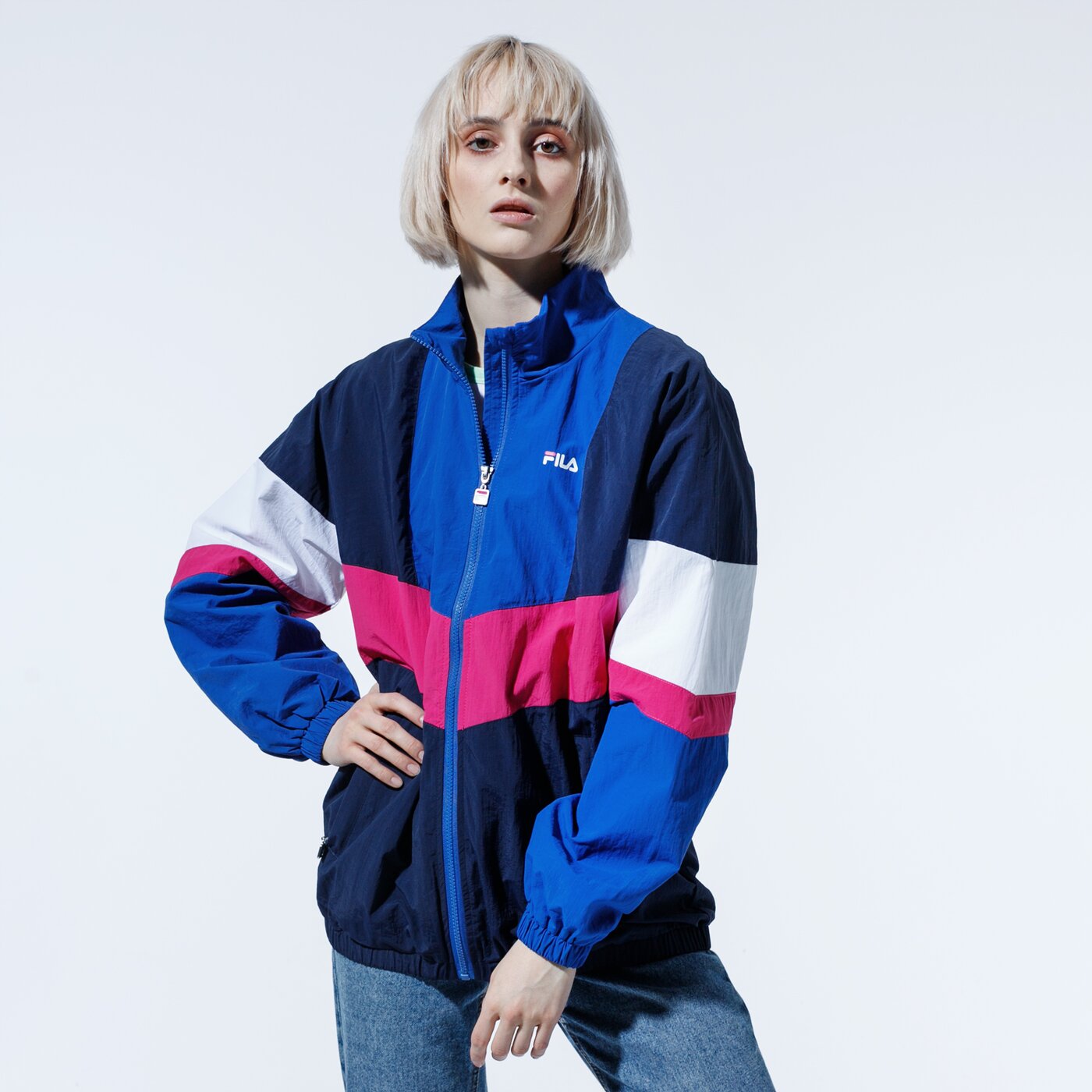 Дамско преходно яке FILA ЯКЕ BAKA WOVEN TRACK JACKET 687494a470 цвят тъмносин