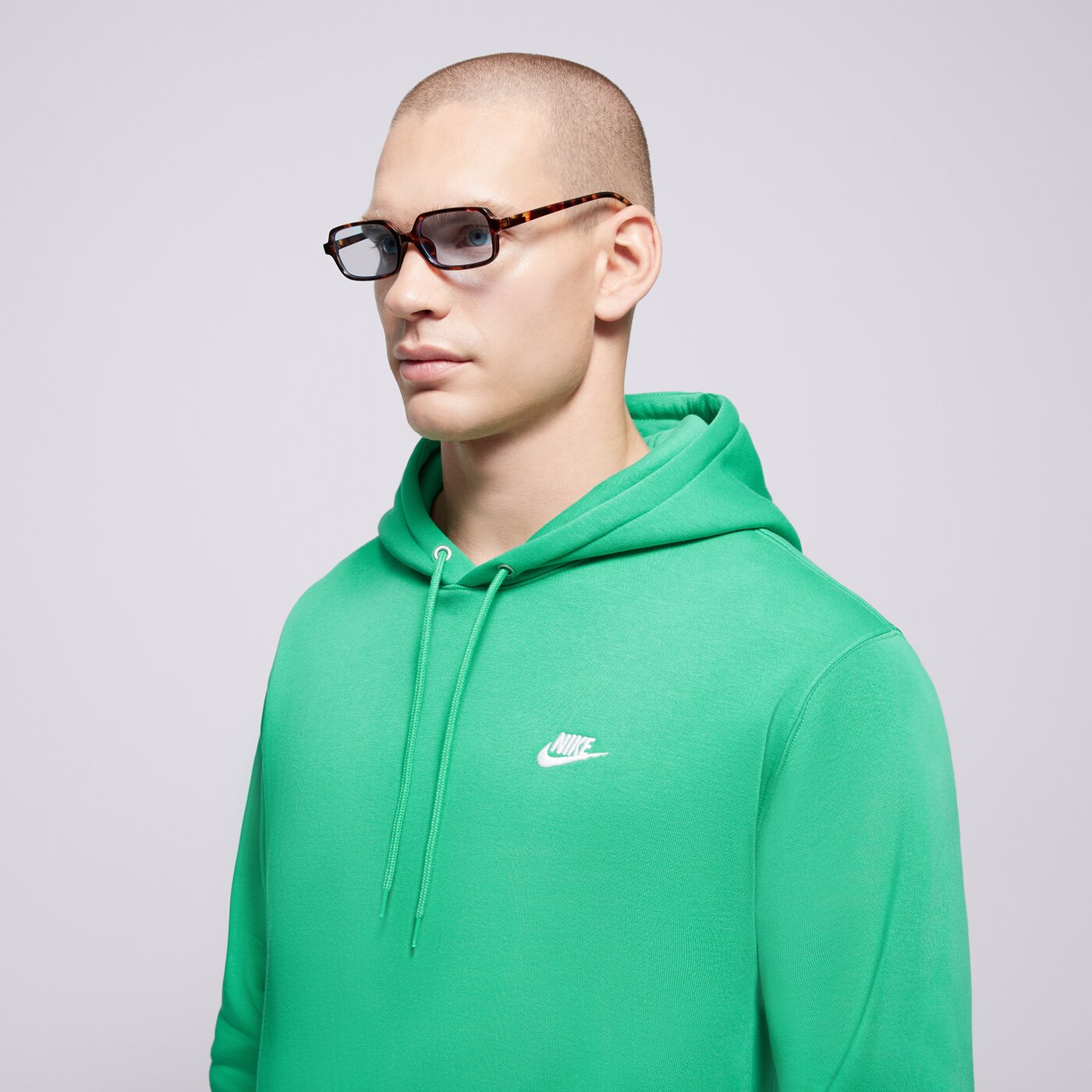 Мъжки суичър NIKE СУИТЧЪР С КАЧУЛКА M NK CLUB BB PO HOODIE fn3859-324 цвят зелен