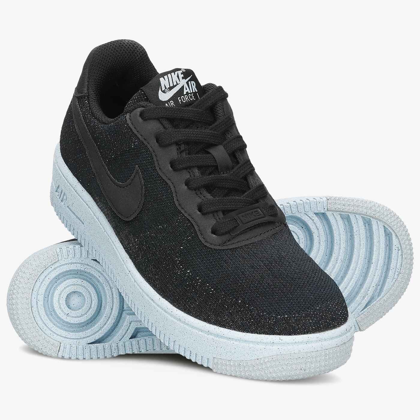 Детски маратонки NIKE AIR FORCE 1 CRATER FLYKNIT dh3375-001 цвят черен
