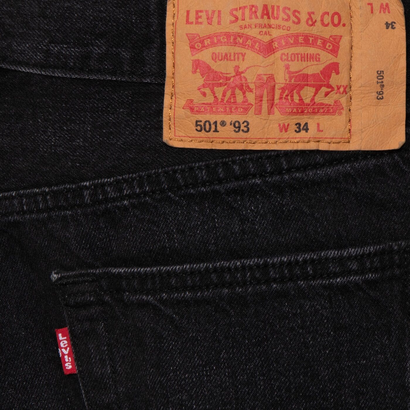 Мъжки къси панталони LEVI'S ШОРТИ 501® 93 SHORTS 85221-0061 цвят черен