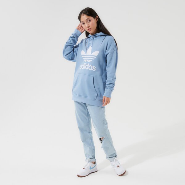 Дамски суичър ADIDAS СУИТЧЪР С КАЧУЛКА TRF HOODIE h33585 цвят син