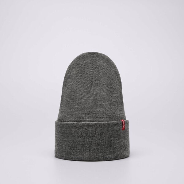 Дамска зимна шапка LEVI'S ШАПКА SLOUCHY RED TAB BEANIE 77138-0888 цвят сив