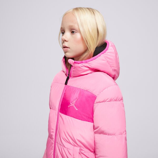 Детска преходно яке JORDAN ЯКЕ ЗИМНО ESSENTIAL MIDWEIGHT PUFFER GIRL 45d195-afn цвят розов