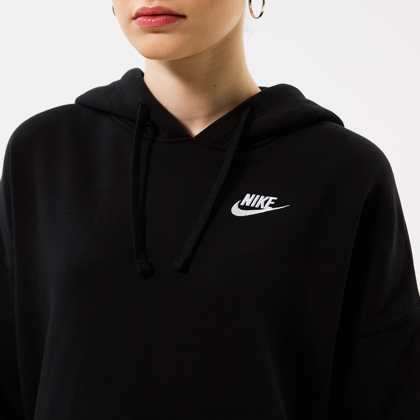 Дамски суичър NIKE СУИТЧЪР С КАЧУЛКА W NSW CLUB FLC HOODIE SSNL dv5645-010 цвят черен