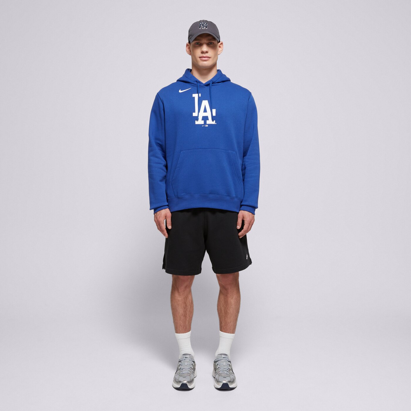 Мъжки суичър NIKE СУИТЧЪР С КАЧУЛКА MLB LOGO CLUB FLEECE HOOD LOS ANGELES nkdk-4ew-ld-ckx цвят син