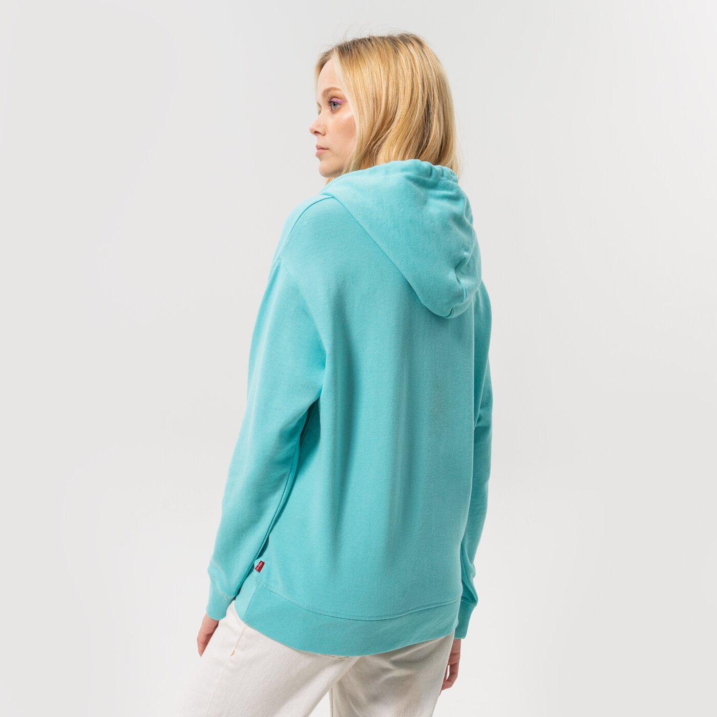 Дамски суичър LEVI'S СУИТЧЪР С КАЧУЛКА GRAPHIC STANDARD HOODIE 18487-0136 цвят син