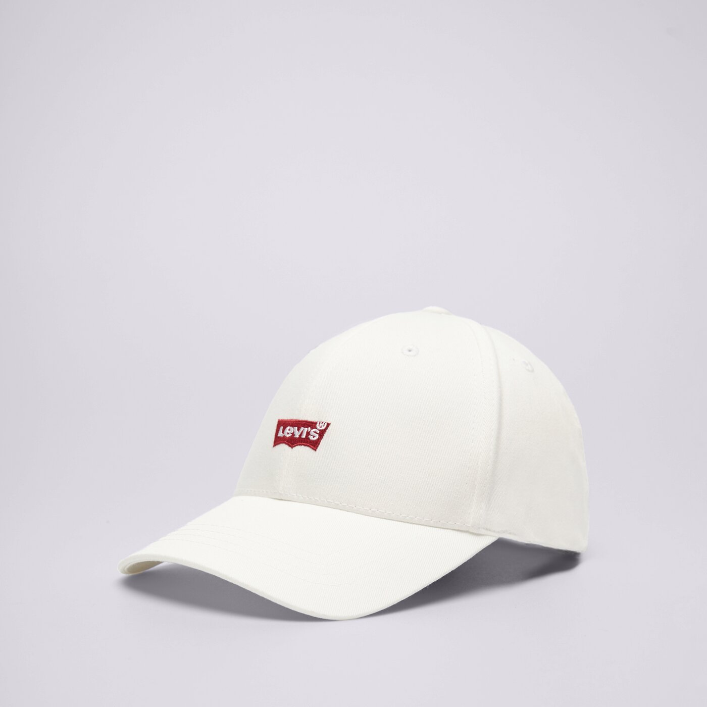 Дамска шапка с козирка LEVI'S ШАПКА HOUSEMARK FLEXFIT CAP d7723-0001 цвят бял