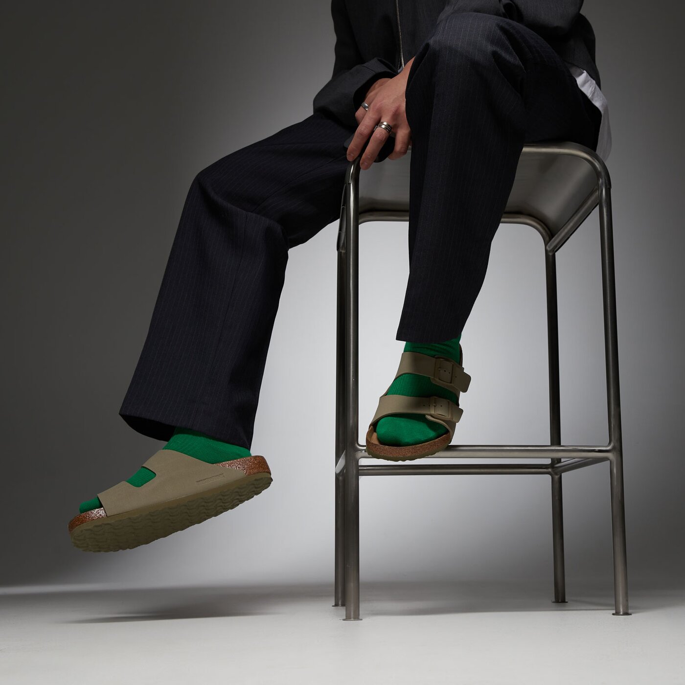 Мъжки чехли и сандали BIRKENSTOCK ARIZONA BS 1027704 цвят каки