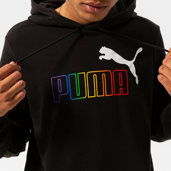 Мъжки суичър PUMA СУИТЧЪР С КАЧУЛКА ESS+ RAINBOW HOODIE TR 848678 01 цвят черен