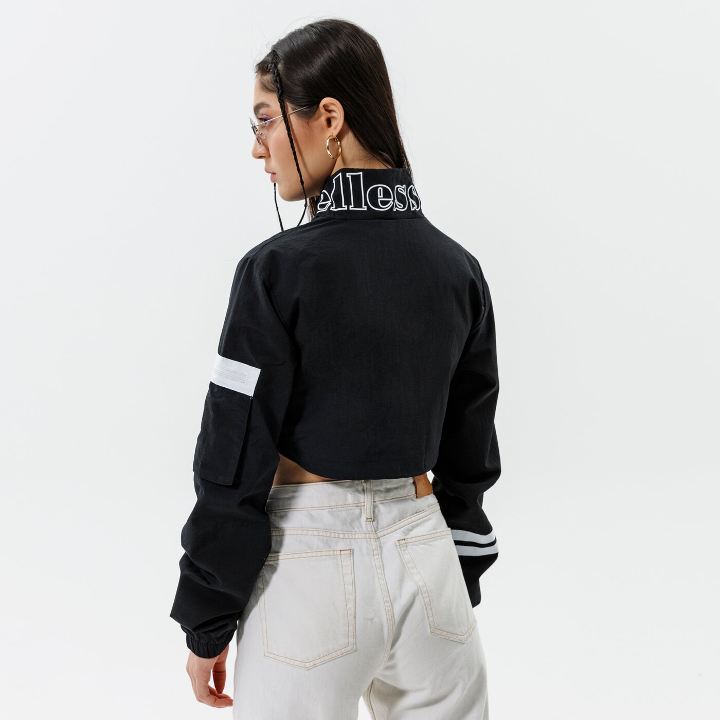 Дамски суичър ELLESSE СУИТЧЪР СЪС ЗАКОПЧАВАНЕ   LAUDE CROP TRACK ТОП BLK sgi11011011 цвят черен