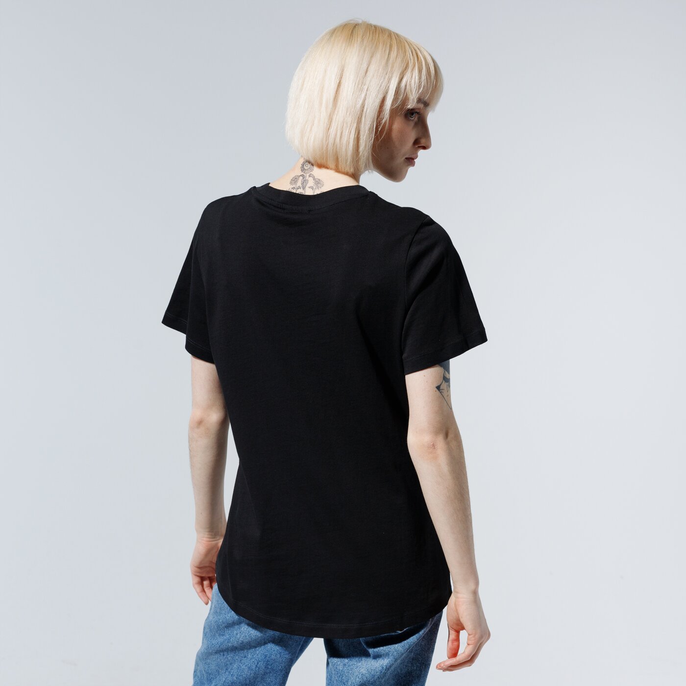 Дамска тениска CHAMPION ТЕНИСКА LADY SHINE LOGO TEE 113863kk001 цвят черен