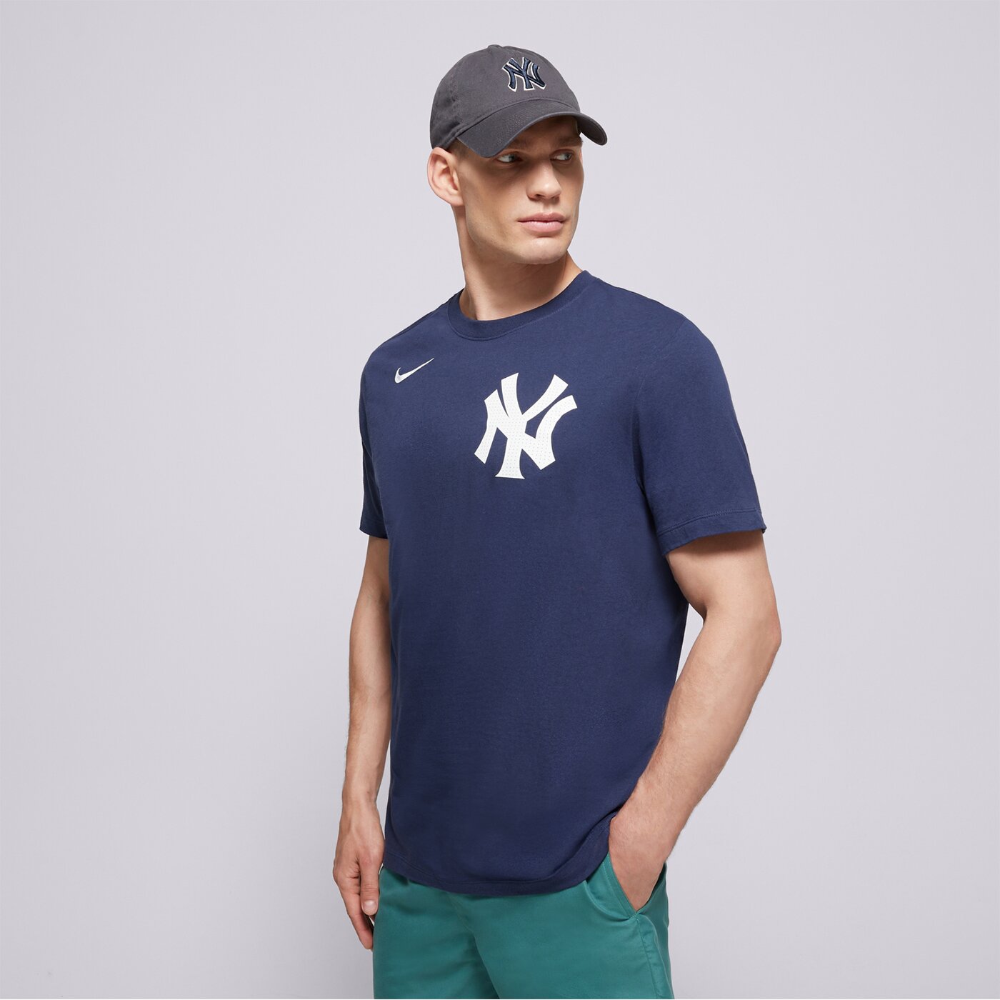 Мъжка тениска NIKE ТЕНИСКА FUSE WORDMARK COTTON TEE NEW YORK YANKEES n199-44b-nk-0u5 цвят тъмносин