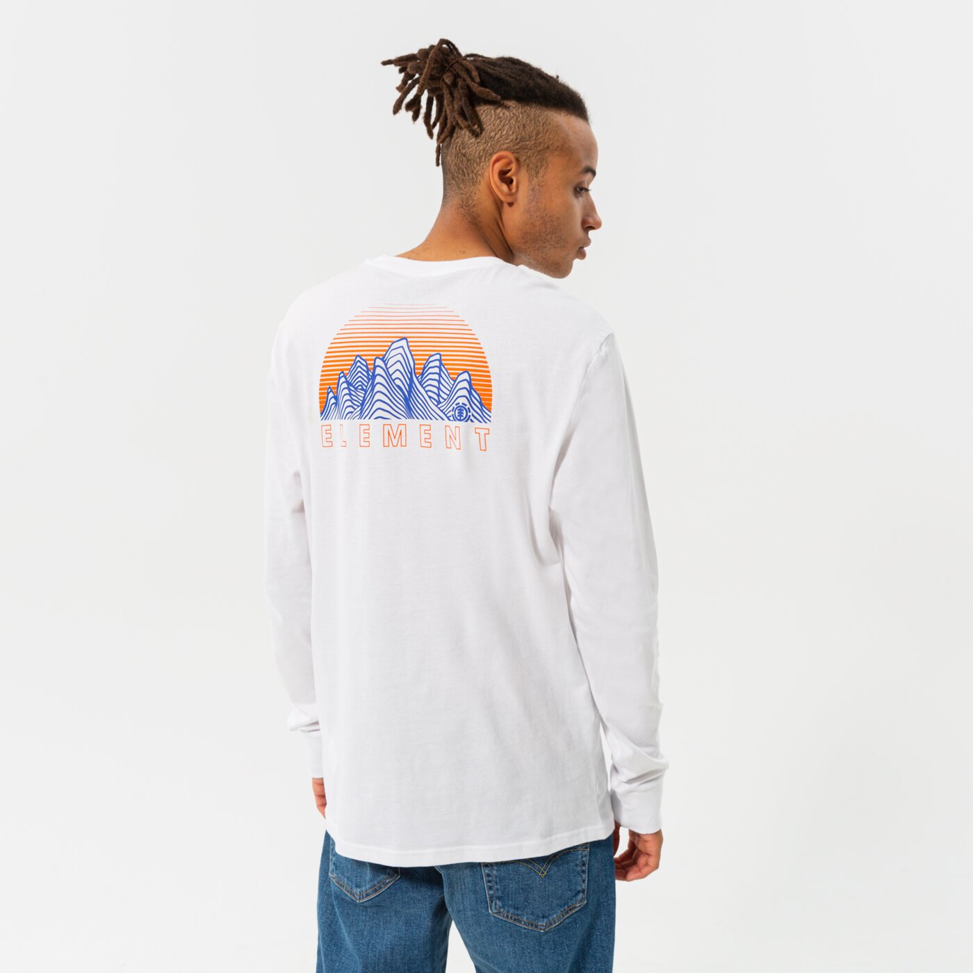 Мъжка тениска ELEMENT ТЕНИСКА HOLLIS LS c1lsb9-3904 цвят бял