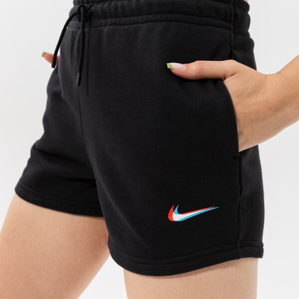 Дамски къси панталони NIKE ШОРТИ W NSW ESSNTL PRNT dj4129-010 цвят черен