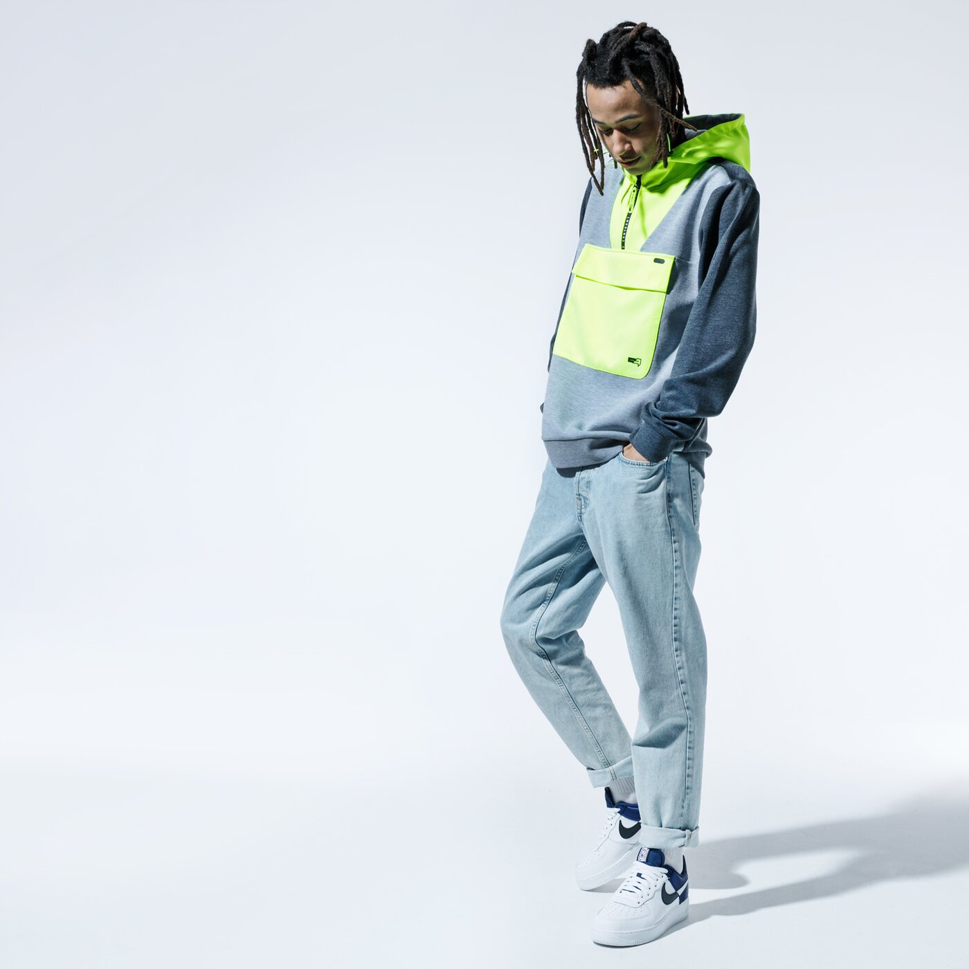 Мъжки суичър CONFRONT СУИТЧЪР С КАЧУЛКА MALIBU  cf120blm61001 цвят сив